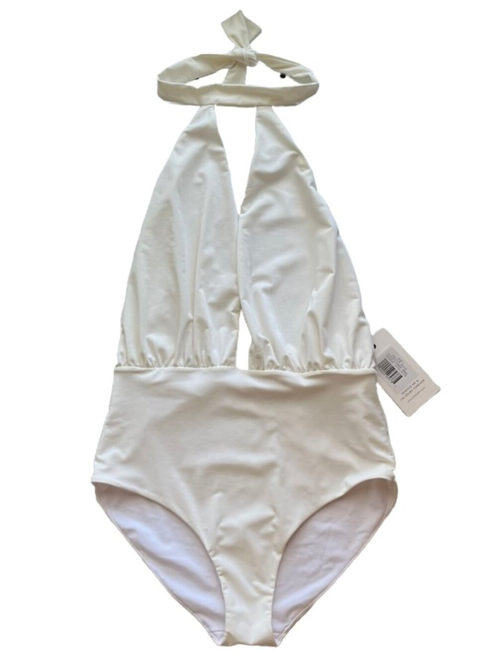 Lavish Alice Deep Plunge One Piece Swimsuit ivory L - Picture 8 of 8